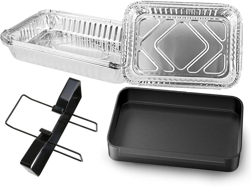 Utheer 93305/7515 Catch Pan with 6415 Drip Pans for Weber Genesis II & Spirit 200 & Spirit 300, Genesis Silver/Gold/Platinum I/II and Summit Grills, Spirit Grease Tray with 15 Pack Drip pan Liner and Holder - Image 1